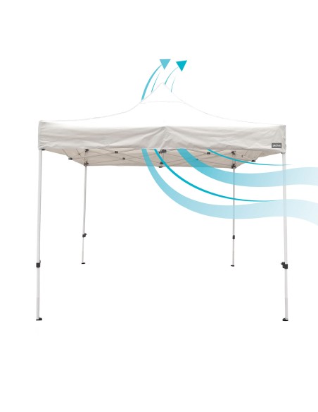 Gazebo Max-Air dobrável e regulável em altura 300x300x220/320 cm branco