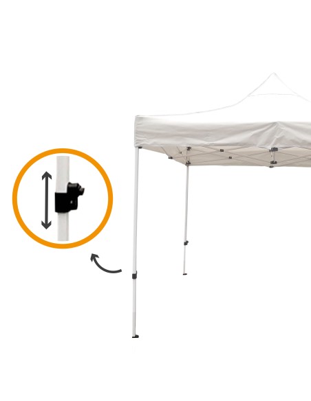 Gazebo Max-Air dobrável e regulável em altura 300x300x220/320 cm branco