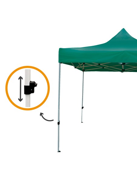 Gazebo Max-Air dobrável e regulável em altura 300x300x220/320 cm verde