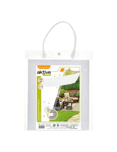 Toldo retangular para sombra 300x200 cm em branco