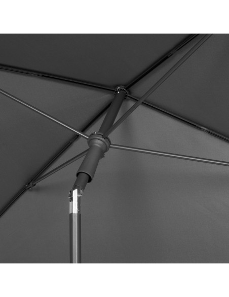 Guarda-sol retangular basculante de jardim 200x125 cm UV30 antracite