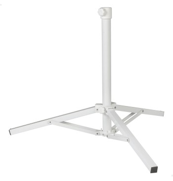 Base para guarda-sol com 3 pernas 100x83 cm metal branco
