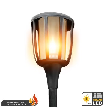 Sinalizador solar LED para exterior, luz quente em... 2