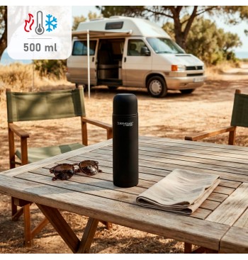 Garrafa térmica Thermos de aço inoxidável 500 ml preta 2