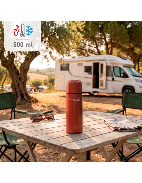 Garrafa térmica Thermos de aço inoxidável 500 ml vermelha