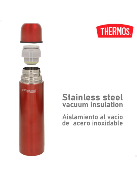 Garrafa térmica Thermos de aço inoxidável 500 ml vermelha