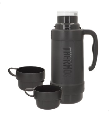 Garrafa térmica Thermos cinzenta de 1 litro