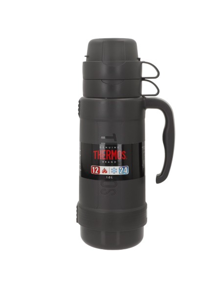 Garrafa térmica Thermos cinzenta de 1 litro