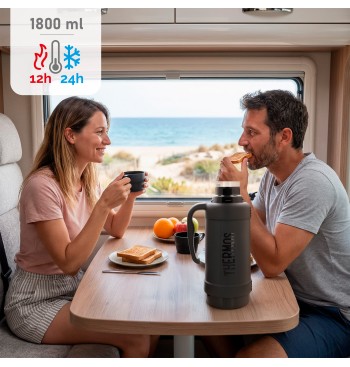 Garrafa térmica Thermos 1,8 litros cinzenta 2
