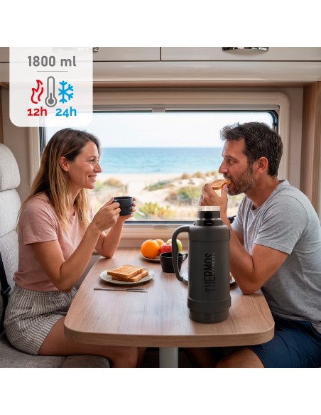 Garrafa térmica Thermos 1,8 litros cinzenta