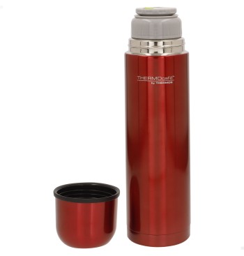 Garrafa térmica Thermos de aço inoxidável 1L vermelha