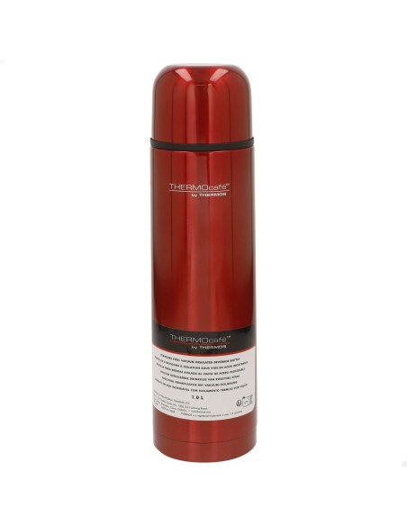Garrafa térmica Thermos de aço inoxidável 1L vermelha