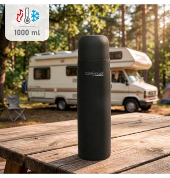 Garrafa térmica Thermos em aço inoxidável 1L preto 2