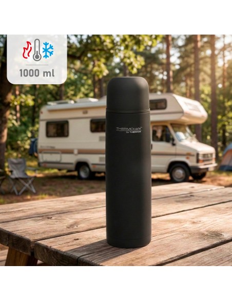 Garrafa térmica Thermos em aço inoxidável 1L preto