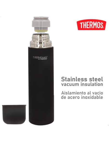 Garrafa térmica Thermos em aço inoxidável 1L preto