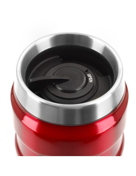 Garrafa térmica Thermos de aço inoxidável 470 ml metalizada vermelha