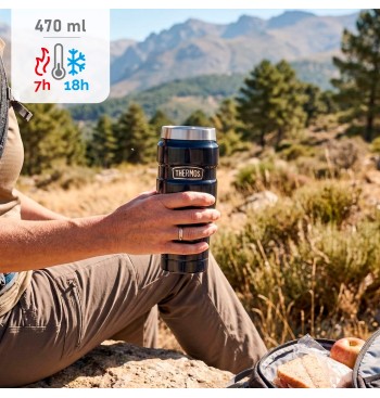 Vaso térmico Thermos acero inoxidable 470 ml azul oscuro... 2