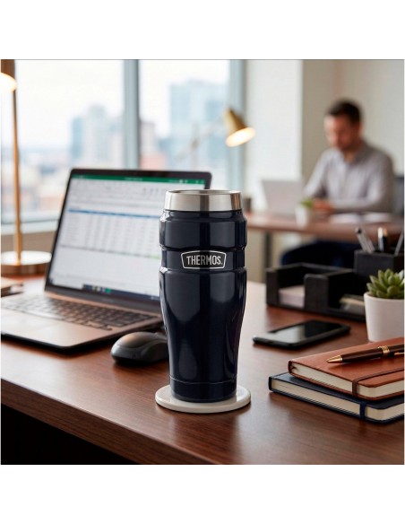 Vaso térmico Thermos acero inoxidable 470 ml azul oscuro metalizado