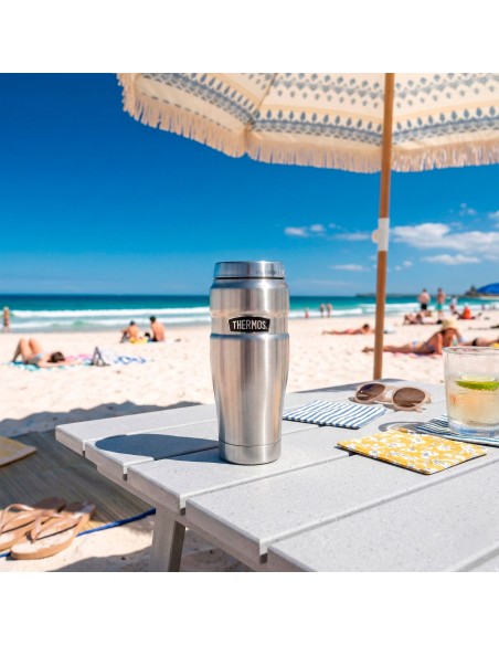 Thermos Garrafa térmica de aço inoxidável 470 ml prata