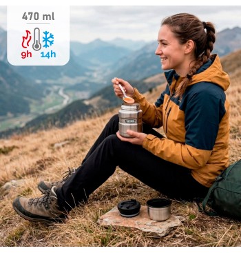 Garrafa térmica para alimentos Thermos 470 ml em aço... 2