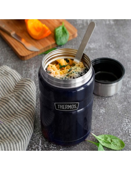 Garrafa térmica para alimentos Thermos 710 ml em aço inoxidável azul