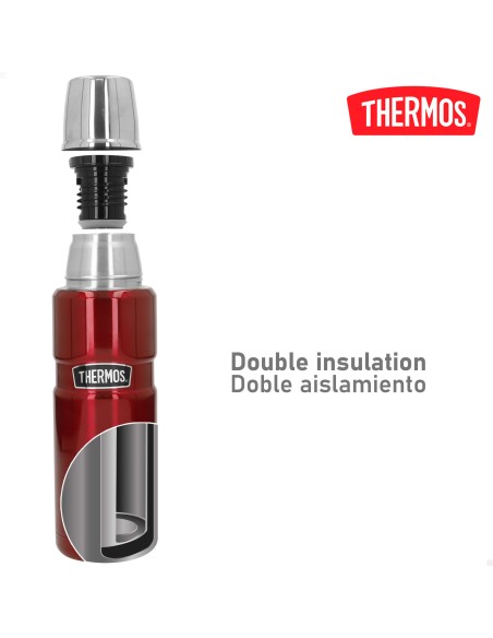 Garrafa térmica Thermos de aço inoxidável 470 vermelha