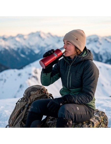 Garrafa térmica Thermos de aço inoxidável 470 vermelha