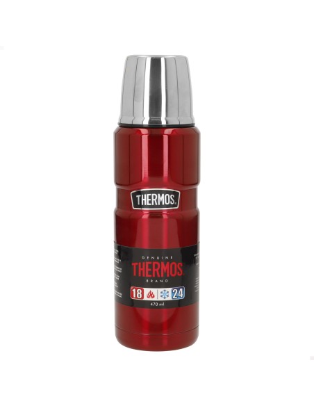 Garrafa térmica Thermos de aço inoxidável 470 vermelha