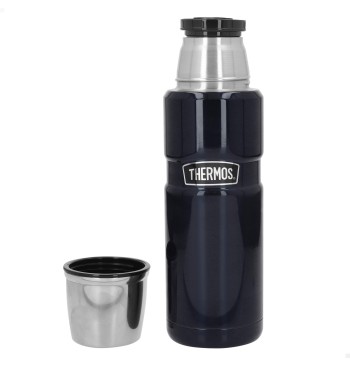 Garrafa térmica Thermos de aço inoxidável 470 azul