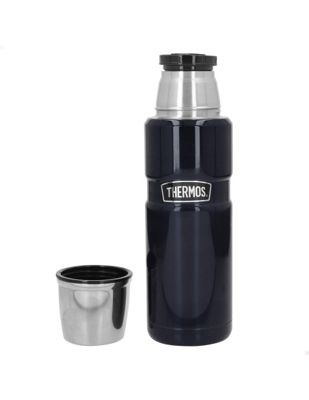Garrafa térmica Thermos de aço inoxidável 470 azul