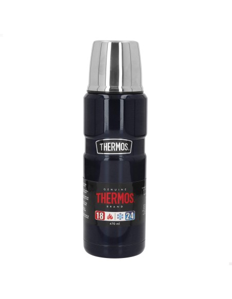 Garrafa térmica Thermos de aço inoxidável 470 azul