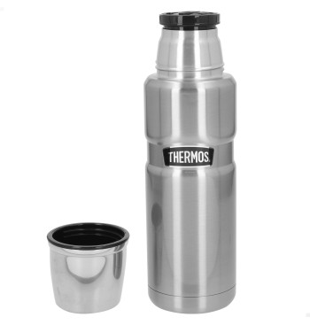 Garrafa térmica Thermos de aço inoxidável 470 prata