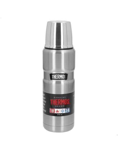 Garrafa térmica Thermos de aço inoxidável 470 prata