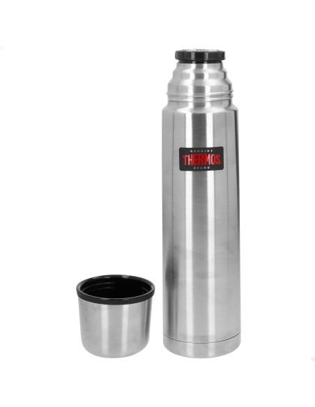 Garrafa térmica Thermos de aço inoxidável 1L prata