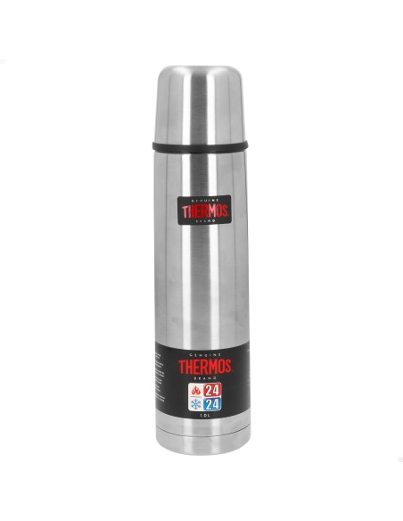 Garrafa térmica Thermos de aço inoxidável 1L prata