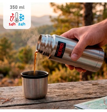 Garrafa térmica Thermos de aço inoxidável 350 ml prata 2