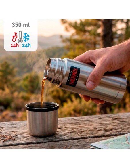 Garrafa térmica Thermos de aço inoxidável 350 ml prata