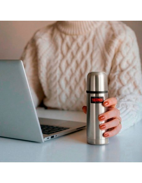 Garrafa térmica Thermos de aço inoxidável 350 ml prata
