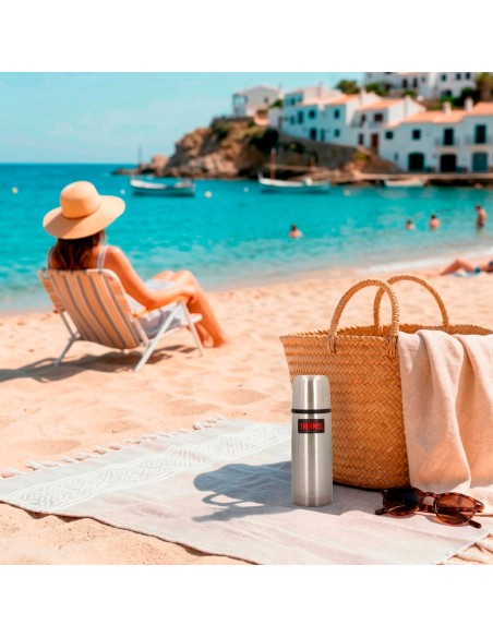 Garrafa térmica Thermos de aço inoxidável 350 ml prata
