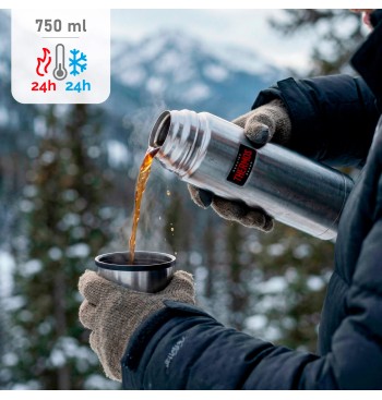 Garrafa térmica Thermos de aço inoxidável 750 ml prata 2
