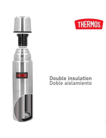 Garrafa térmica Thermos de aço inoxidável 750 ml prata