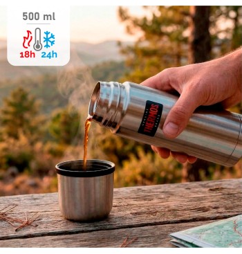 Garrafa térmica Thermos de aço inoxidável 500 ml prata 2