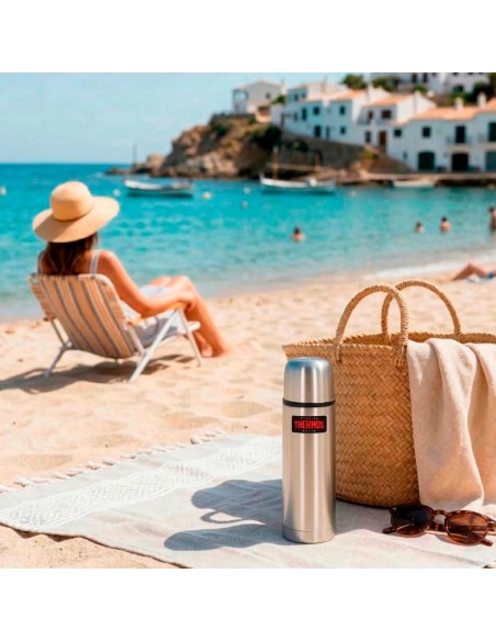 Garrafa térmica Thermos de aço inoxidável 500 ml prata