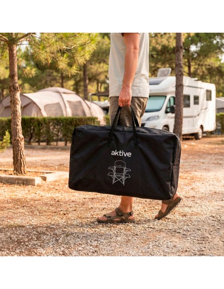 Armário de cozinha dobrável para camping, em aço, 130x48x118 cm, com bolsa de transporte