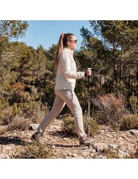 Bastão de trekking ultraleve, extensível e dobrável, de 107 a 125 cm