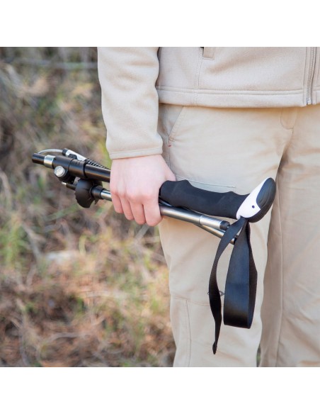 Bastão de trekking ultraleve, extensível e dobrável, de 107 a 125 cm