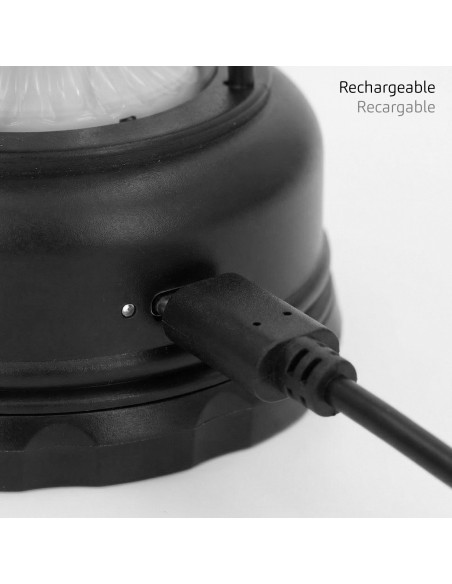 Lâmpada de campismo LED recarregável 100 lúmens