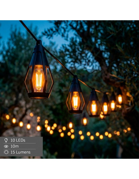 Cordão de luzes LED com 10 unidades, 7 metros de comprimento
