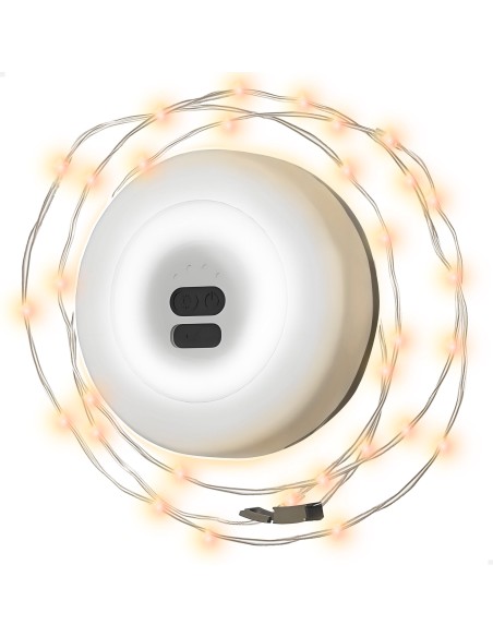 Lâmpada de LED para camping e guirlanda de 10 metros com 200 lúmens