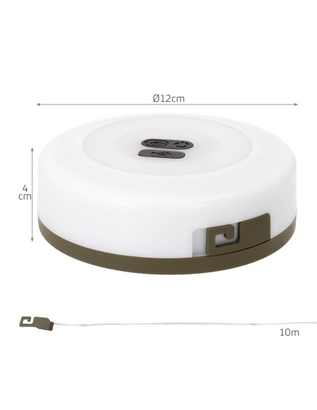 Lâmpada de LED para camping e guirlanda de 10 metros com 200 lúmens